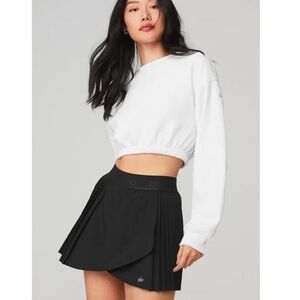 ALO Yoga White Cropped Sweatshirt